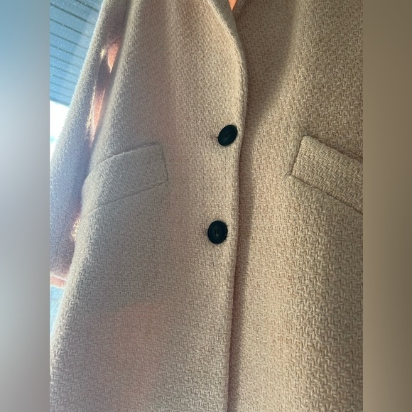 ZARA Women textured coat, spring, winter, fall, extra Small, light pink - Picture 7 of 10